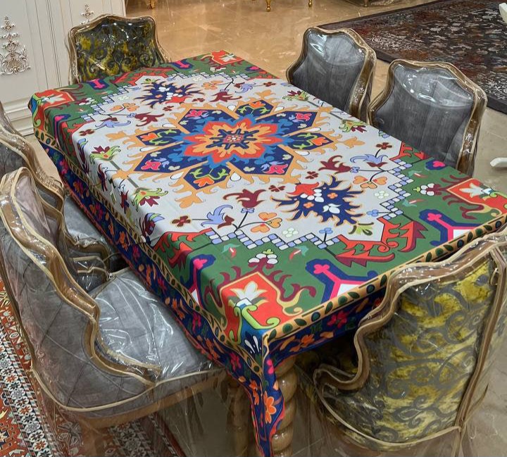 رومیزی مخمل چاپی کد 20004
