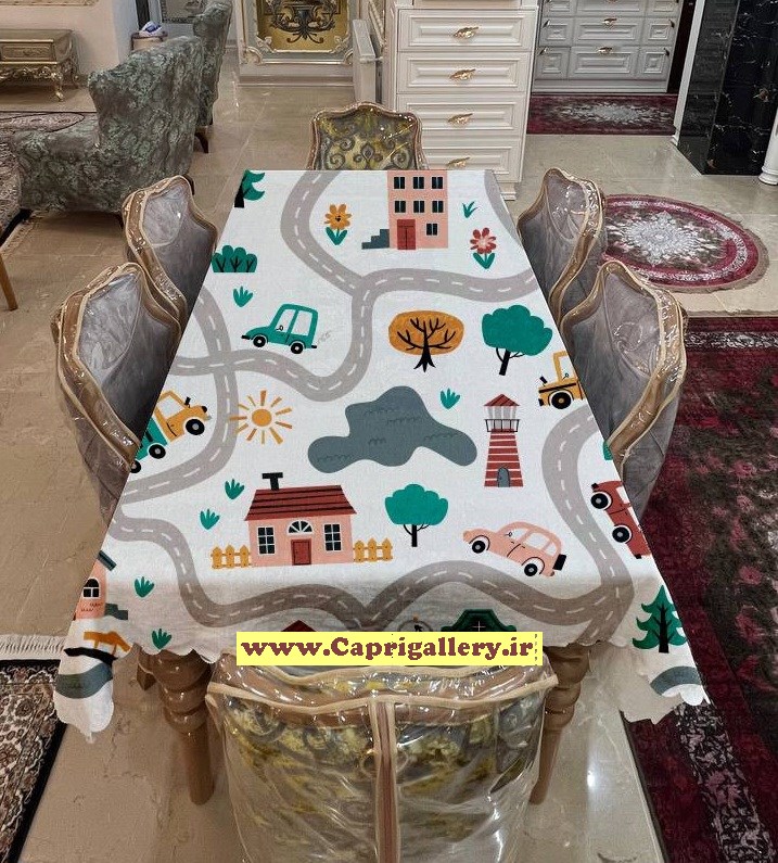 رومیزی مخمل چاپی کد20170